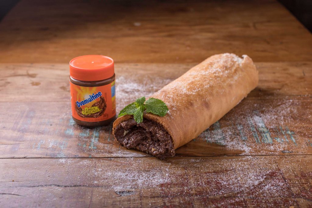 Rocambole de Ovomaltine